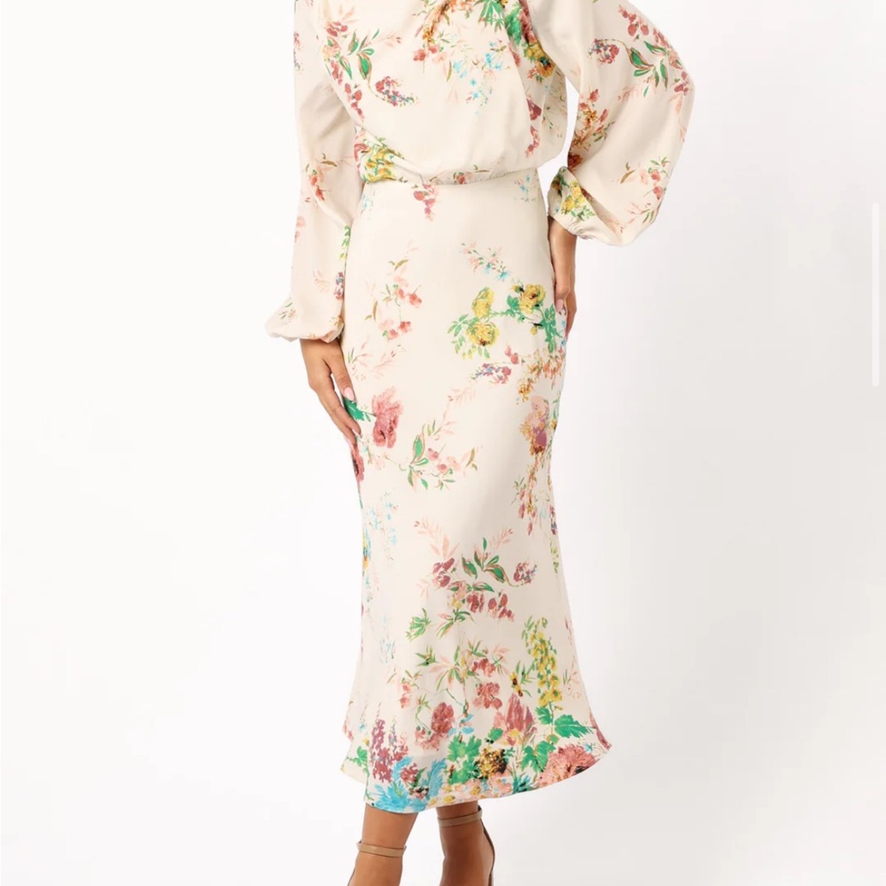 Petal & Pup Floral Maxi Dress - Cream Multicolor